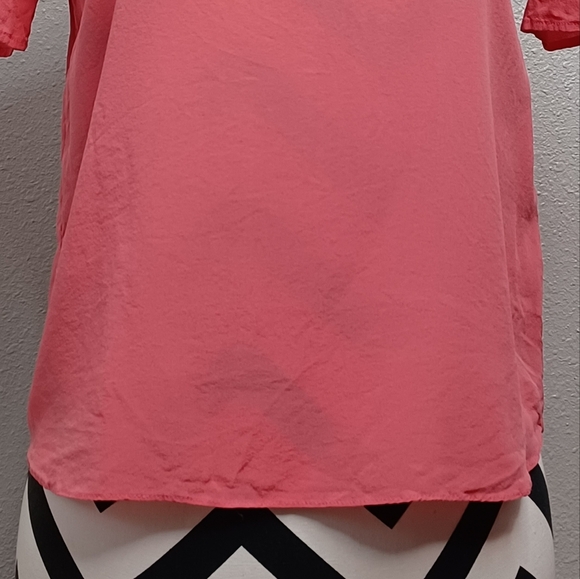 Zoe & Sam 100% Silk Short-Sleeve Blouse - Picture 4 of 14